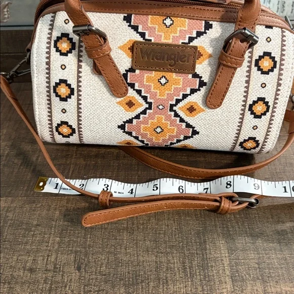 Wrangler Tan & Cream Southwestern Mini Crossbody - Picture 4 of 5
